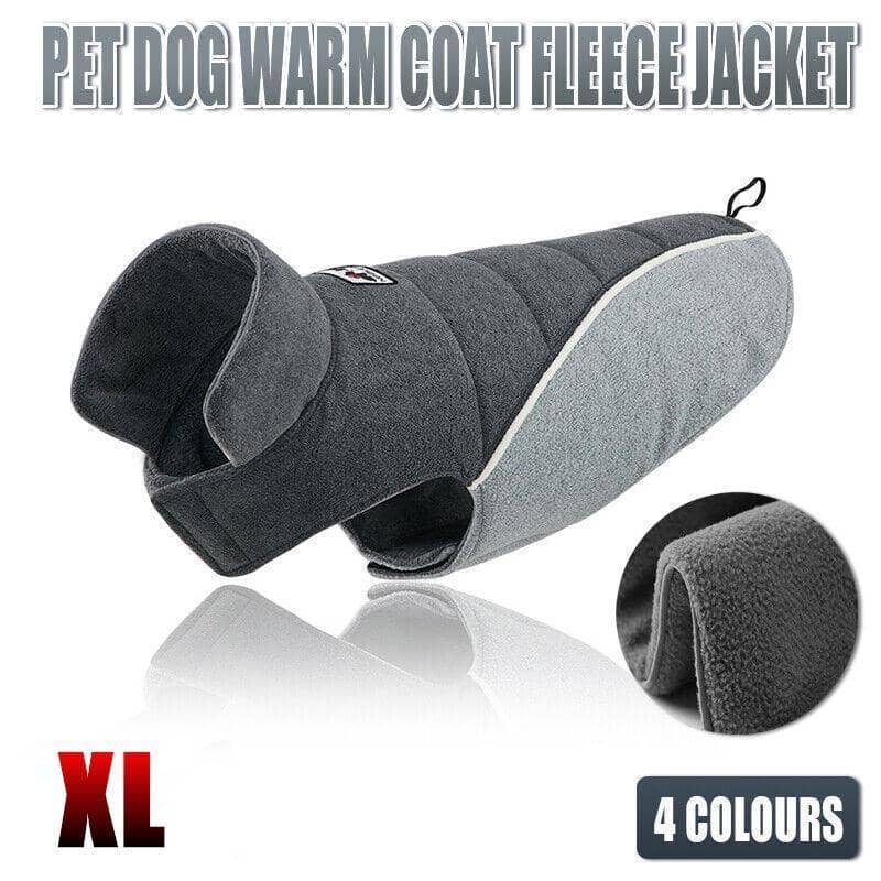 Double-Sided Fleece Dog Coat - Grey, XL (Chest 56-69 cm) - view 2