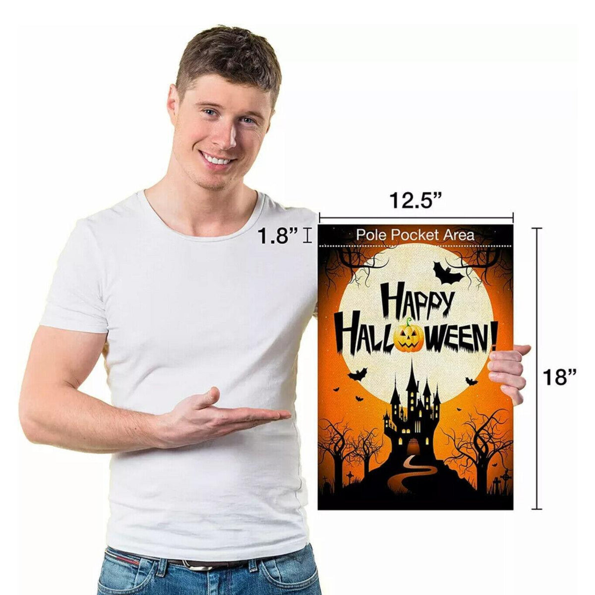 Double Sided Garden Flag 30x45cm, Weatherproof Outdoor Yard Flag - Christmas6 - view 7