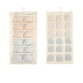 Double Sided Hanging Storage Organiser for Underwear, Bras and Socks - Beige