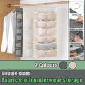 Double Sided Hanging Storage Organiser for Underwear, Bras and Socks - Beige - view 2