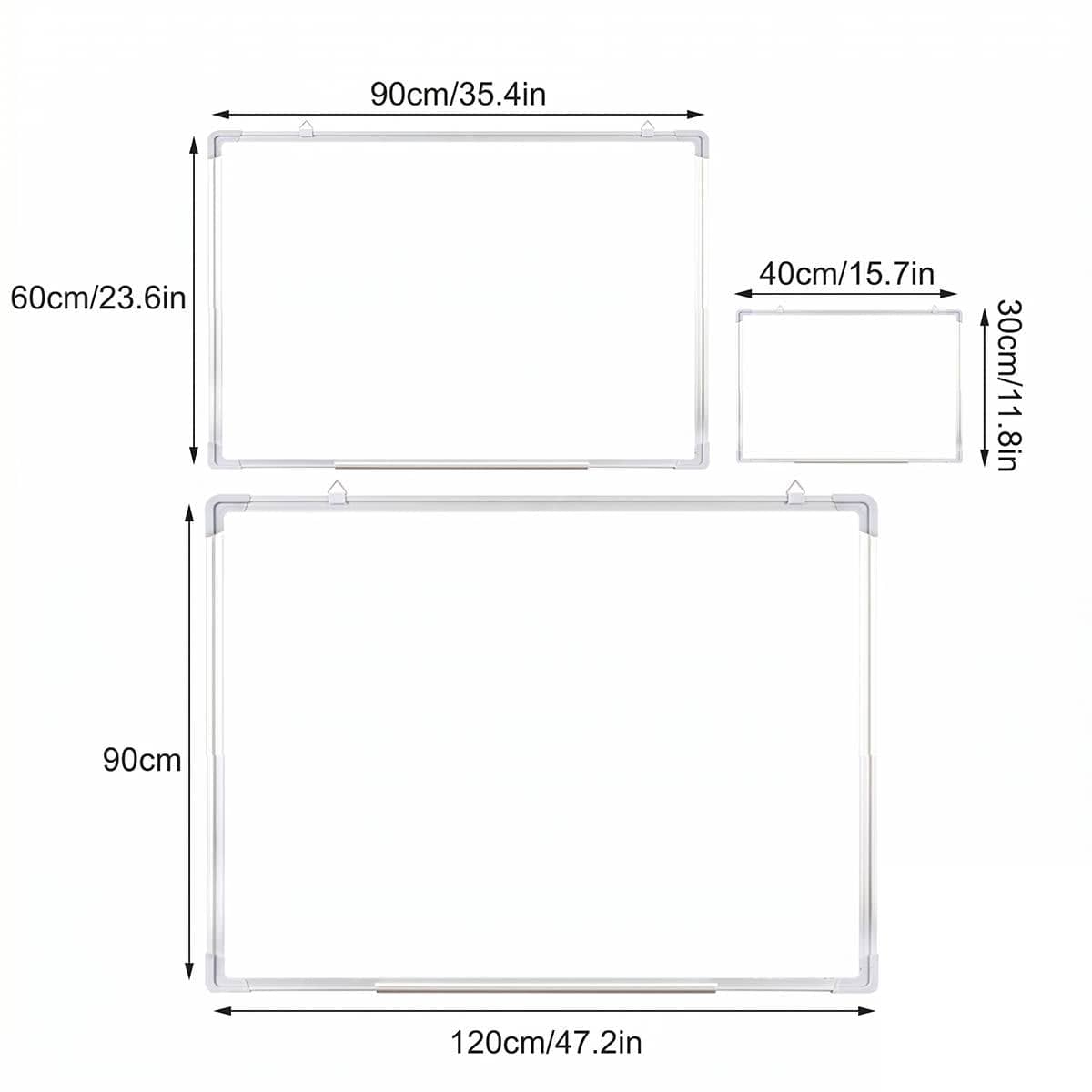 Double Sided Magnetic Whiteboard with Marker Tray - 60 x 90 cm - view 4