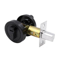 Double Sided Simple Door Lock with Brass Lock Core and Keys - Black