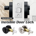 Double Sided Simple Door Lock with Brass Lock Core and Keys - Black - view 2