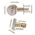Double Sided Simple Door Lock with Brass Lock Core and Keys - Black - view 4