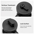 Double Sided Simple Door Lock with Brass Lock Core and Keys - Black - view 5