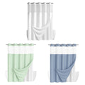 Double Waffle Waterproof Shower Curtain, Mildew Resistant - Green - view 3