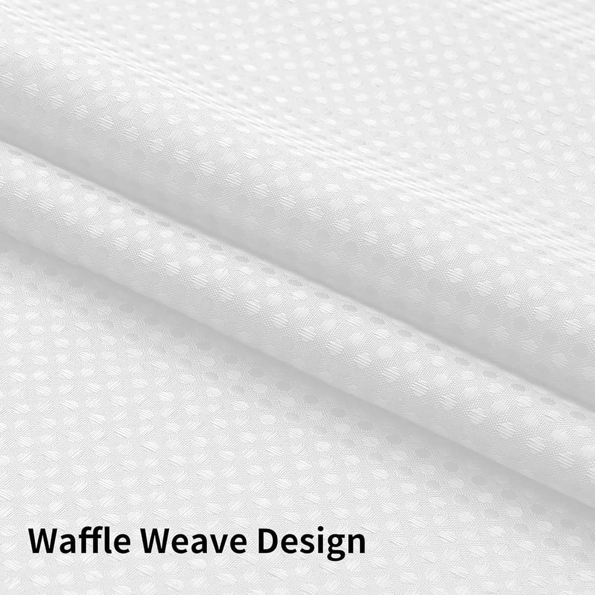 Double Waffle Waterproof Shower Curtain, Mildew Resistant - Green - view 5