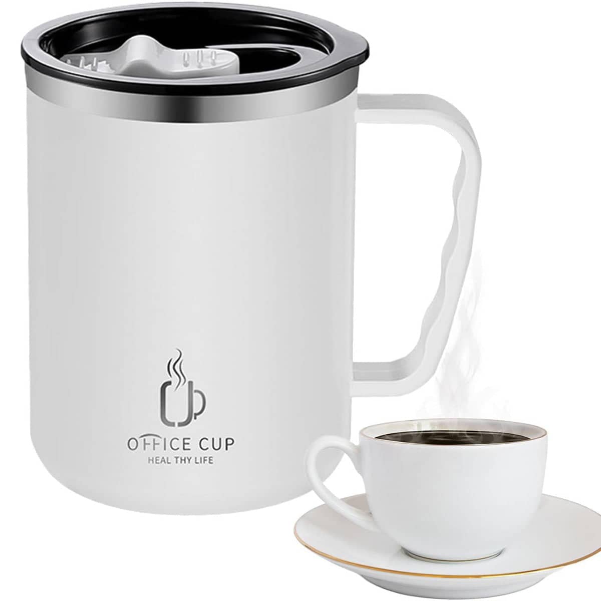 Double Walled Stainless Steel Insulated Mug 500 ml, Leak and Spill Proof for Hot and Cold Drinks - view 4