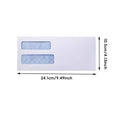 Double Window Business Envelopes White Peel and Seal Mailing Envelopes Pack of 50 - view 3