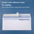 Double Window Business Envelopes White Peel and Seal Mailing Envelopes Pack of 50 - view 4