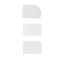 Dough Cutter and Icing Scraper, Set of 3 - White