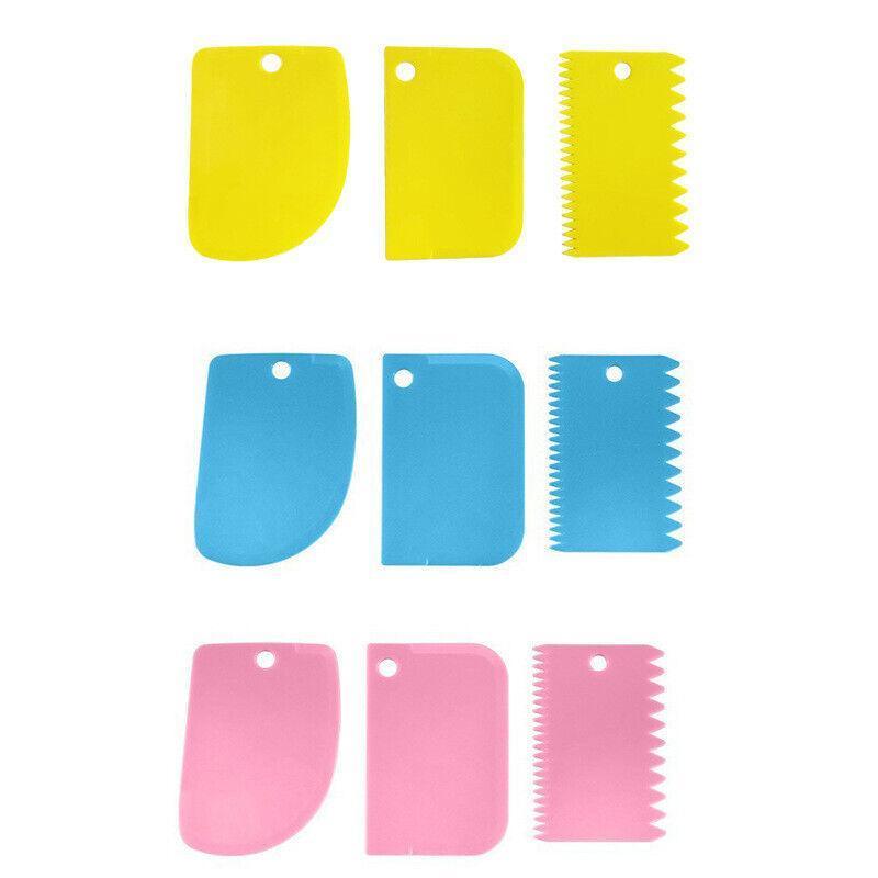 Dough Cutter and Icing Scraper, Set of 3 - Yellow - view 3