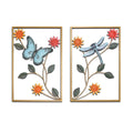 Dragonfly and Butterfly Iron Wall Decor, Set of 2 for Living Room and Bedroom - view 2