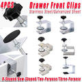 Drawer Panel Fixing Clamps Set of 4 - Two-Purpose Stainless Steel - view 2