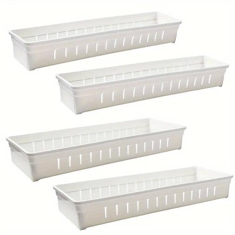 Drawer Storage Organiser Box Multi Compartment Kitchen Tableware Sorter, Pack of 4 - view 2