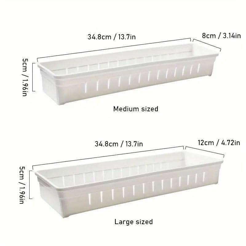 Drawer Storage Organiser Box Multi Compartment Kitchen Tableware Sorter, Pack of 4 - view 3