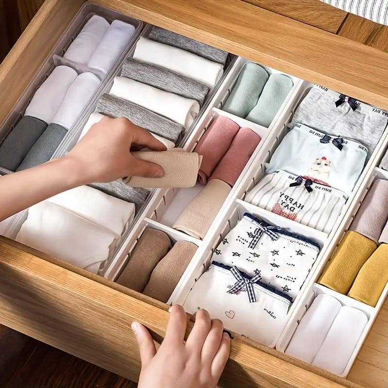 Drawer Storage Organiser Box Multi Compartment Kitchen Tableware Sorter, Pack of 4 - view 4