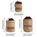 Drawstring Jute Style Produce Storage Bags - Garlic Label, Pack of 2 - view 4