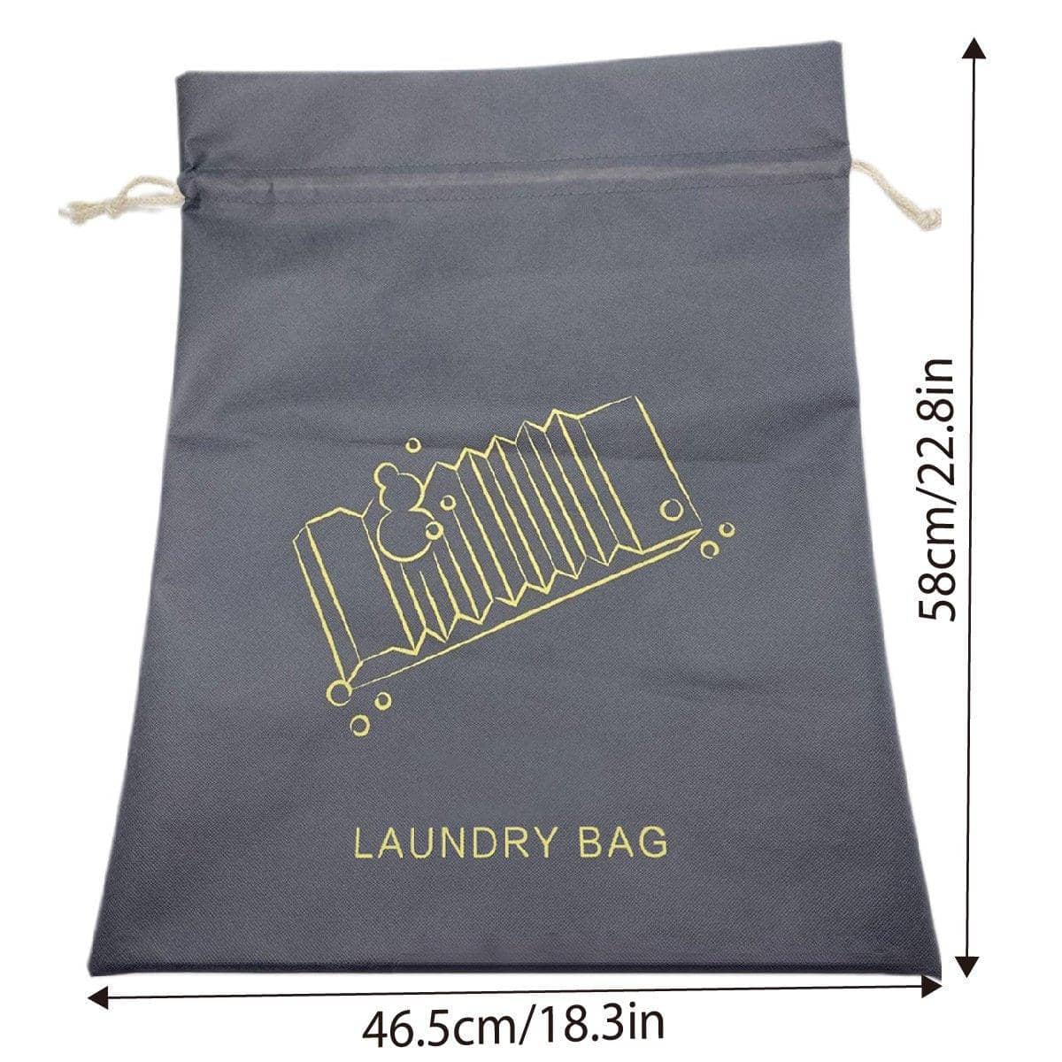 Drawstring Laundry Bags, Pack of 50 - Grey, 46.5 x 58cm - view 3