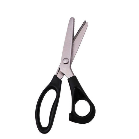 Dressmaking Pinking Shears, Serrated Fabric Scissors - Wavy, 5mm