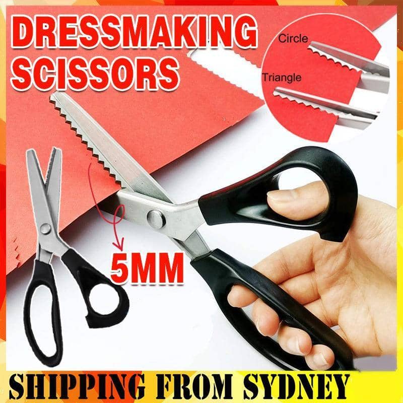 Dressmaking Pinking Shears, Serrated Fabric Scissors - Wavy, 5mm - view 5