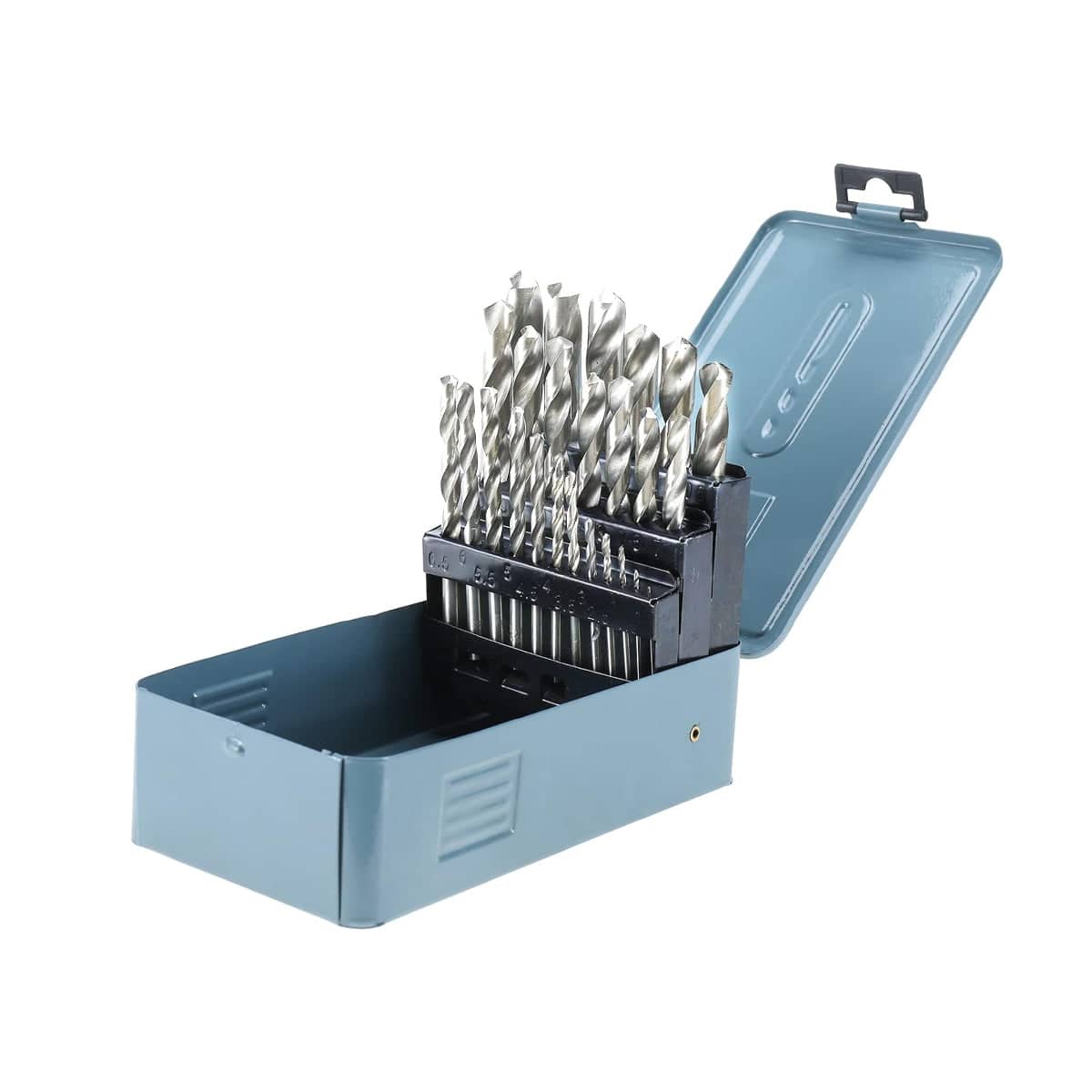 Drill Bit Set Metric HSS Twist Drill Bits Set of 25 with Metal Case, 1 to 13 mm - view 2