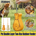 Drumstick Shaped Portable Pet Feeder and Water Bottle - Orange - view 2