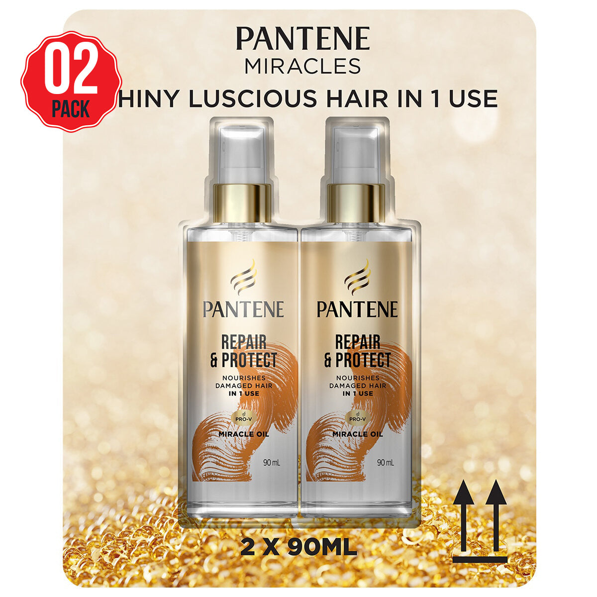 Pantene Pro-V Miracle Hair Oil 2 x 90ml - SuperSaverAU - view 1