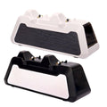 Dual Controller Charging Dock for PS5 - White, Dark Wood-Grain Front - view 3