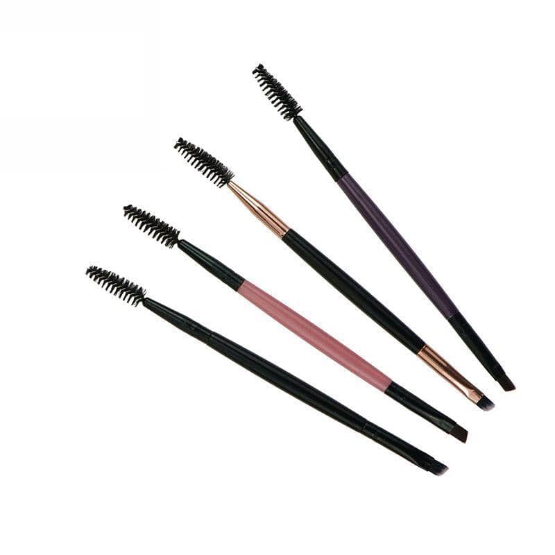 Dual Ended Eyebrow Brush and Lash Spoolie Angled Cut Makeup Tool - Pink - view 3
