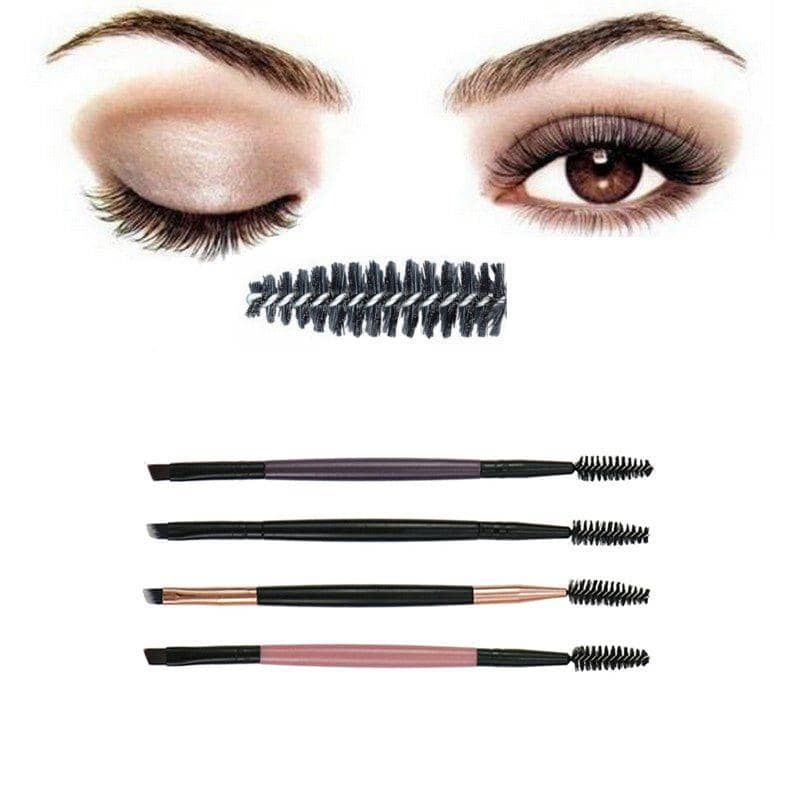 Dual Ended Eyebrow Brush and Lash Spoolie Angled Cut Makeup Tool - Pink - view 5