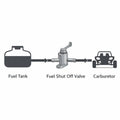 Dual Fuel Shut off Valve 5/16 Inch (8 mm / 0.8 cm) for off Road Motorcycles, Pack of 2 - view 5