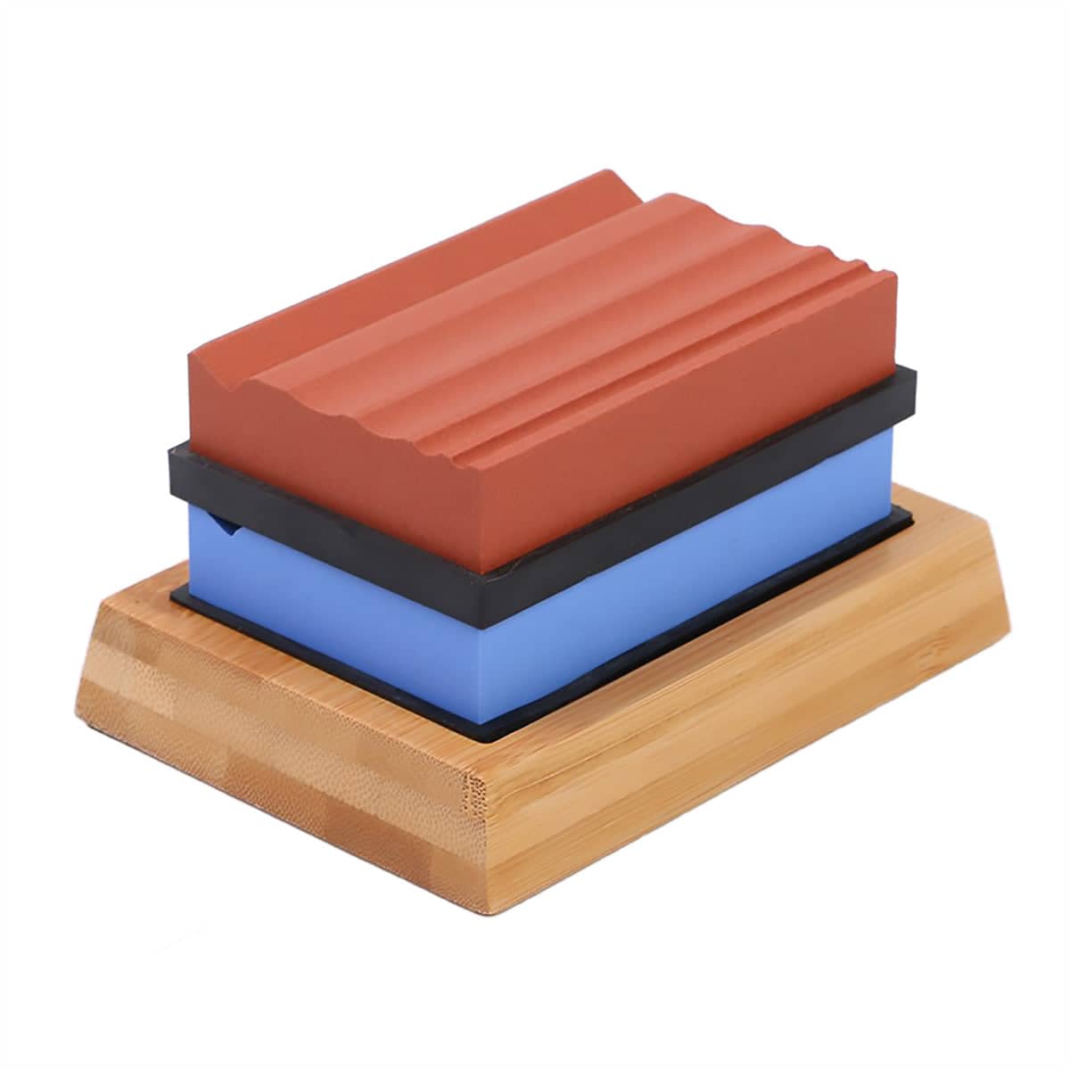 Dual Grit Woodworking Whetstone Sharpening Stone Set, 400 and 1000 Grit with Bamboo Base - view 2