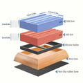 Dual Grit Woodworking Whetstone Sharpening Stone Set, 400 and 1000 Grit with Bamboo Base - view 3