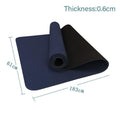 Dual-Layer TPE Yoga Mat, 183 x 61 cm, 6 mm - Dark Pink and Light Pink - view 4