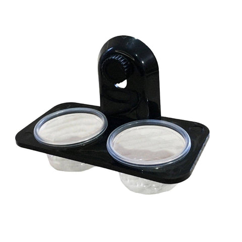 Dual Reptile Food and Water Bowl - Screw Mount, Detachable
