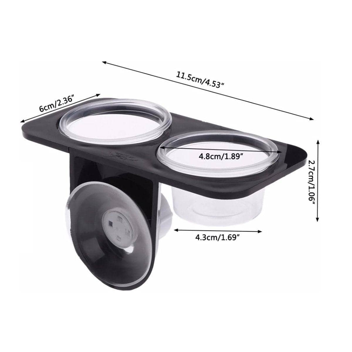 Dual Reptile Food and Water Bowl - Suction Cup Mount, Detachable - view 4