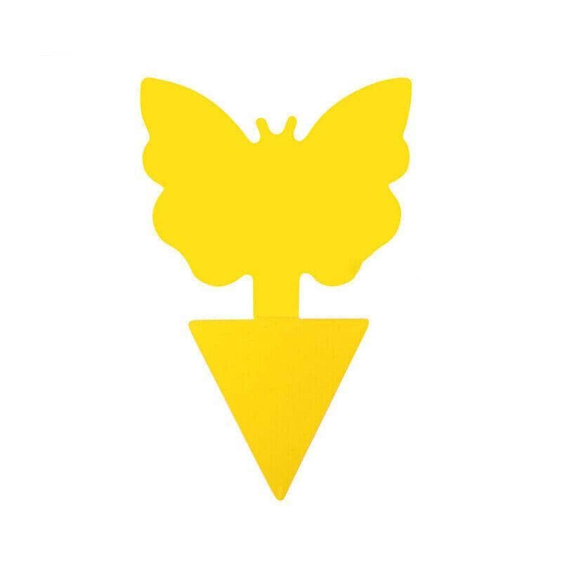 Dual-Sided Sticky Traps for Whitefly, Thrips and Gnats - Butterfly Shape, Pack of 10