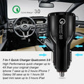Dual USB Car Charger, QC 3.0 Fast Charging - Black - view 2