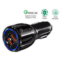 Dual USB Car Charger, QC 3.0 Fast Charging - White - view 5