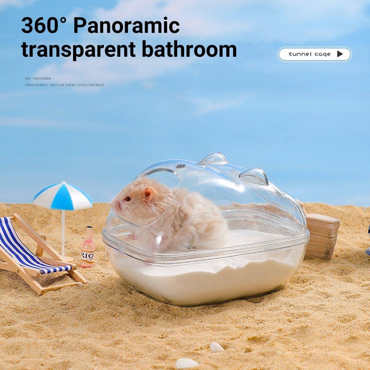 Dual-Use Hamster Bathroom Toilet Nest - Large (16 x 11 x 11 cm) - view 4