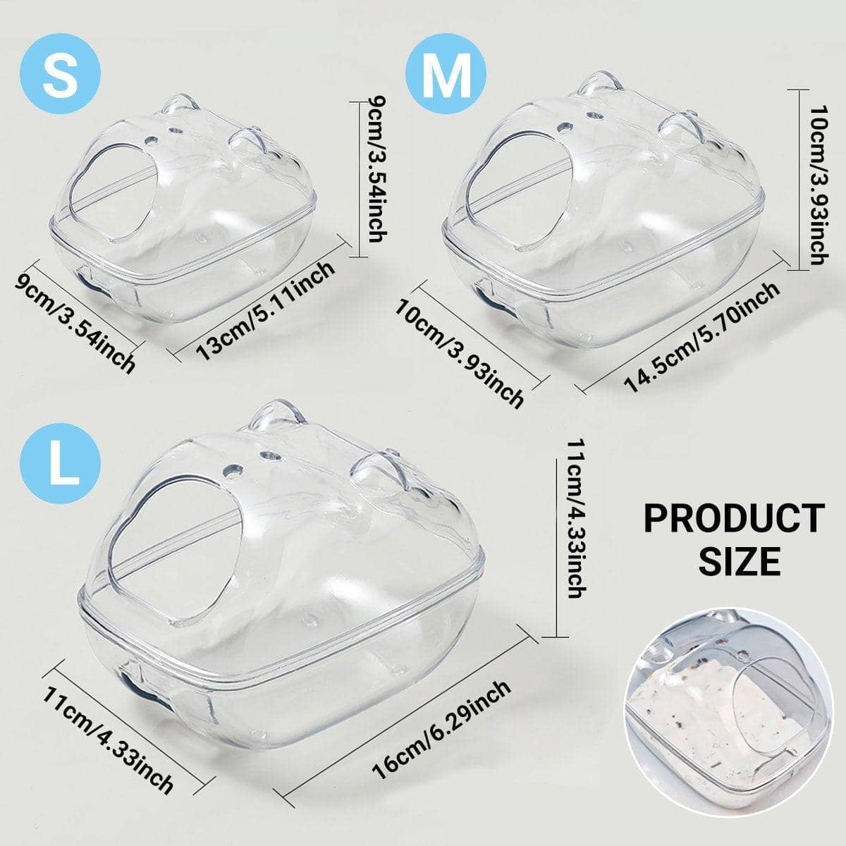 Dual-Use Hamster Bathroom Toilet Nest - Medium (14.5 x 10 x 10 cm) - view 3