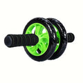 Dual-Wheel Ab Roller with Knee Pad for Home Core Workouts - Green