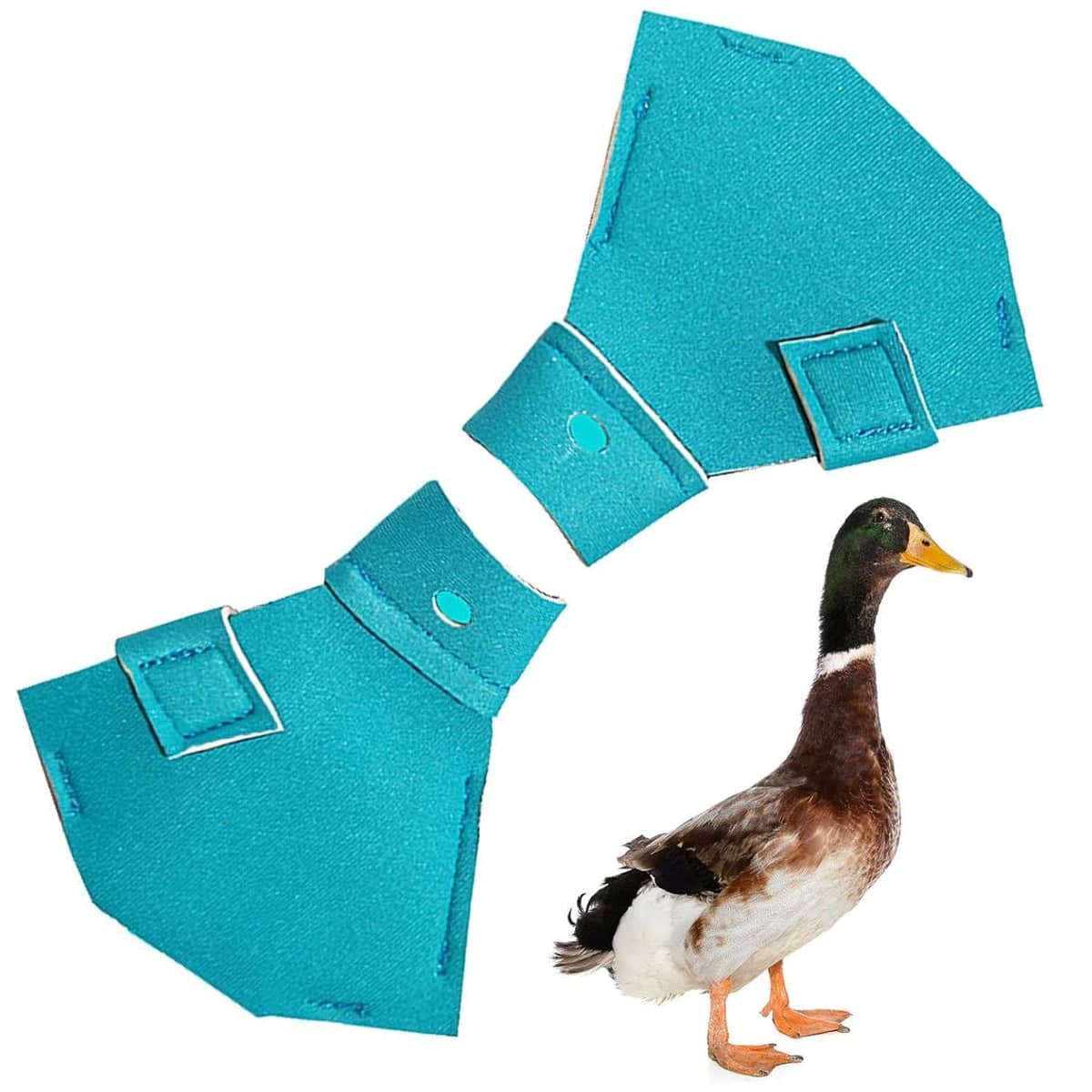 Duck and Goose Foot Protection Shoes, Anti Slip Waterfowl Boots - Aqua Blue, Size S (9 x 6.5 cm) - view 4