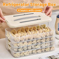 Dumpling Storage Box with Four Layers, 27 x 18 x 13 cm