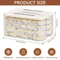 Dumpling Storage Box with Four Layers, 27 x 18 x 13 cm - view 3