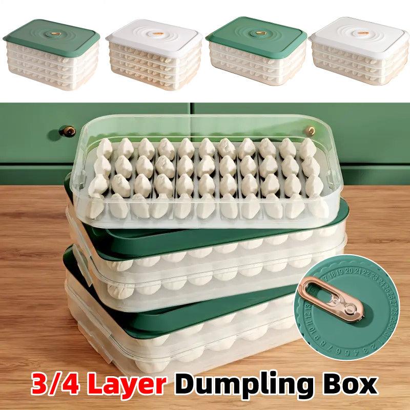 Dumpling Storage Box Sealed Fresh Freezer Container - Green-3 Layer - view 14