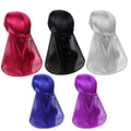 Durag Head Wrap in Polyester and Imitation Silk - Royal Blue - view 3