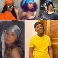 Durag Head Wrap in Polyester and Imitation Silk - Royal Blue - view 4