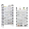 Dust Proof Shoe Rack Cabinet with Clear Cover for Entryway, Space Saving - 7-Tier - view 3